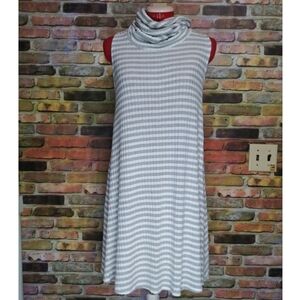 Abound Striped Cowl Neck Dress Sz L